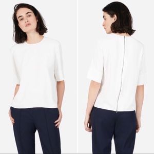 Everlane Japanese GoWeave Back-Zip Tee Sz 6